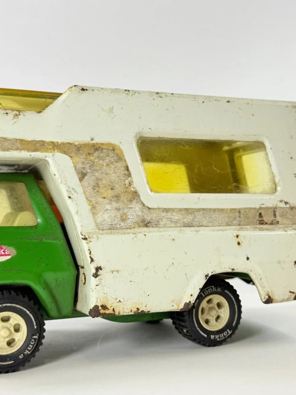 Vintage 1970's Tonka Truck RV 530 Green Camper Motorhome Pressed Steel As Ias